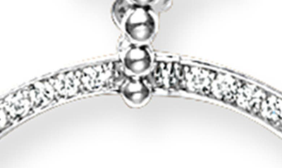 Lagos Caviar Spark Diamond Circle Pendant Necklace In Silver Diamond
