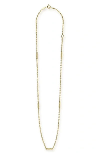 Shop Lagos Caviar Bead Station Necklace In Gold