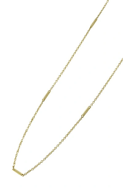 Shop Lagos Caviar Bead Station Necklace In Gold