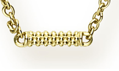 Lagos 18k Yellow Gold Signature Caviar Bead Link Chain Necklace, 16-18 In Gold