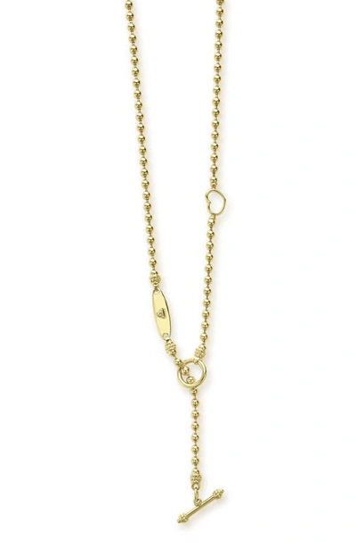 Shop Lagos Signature Caviar Ball Chain Necklace In Gold
