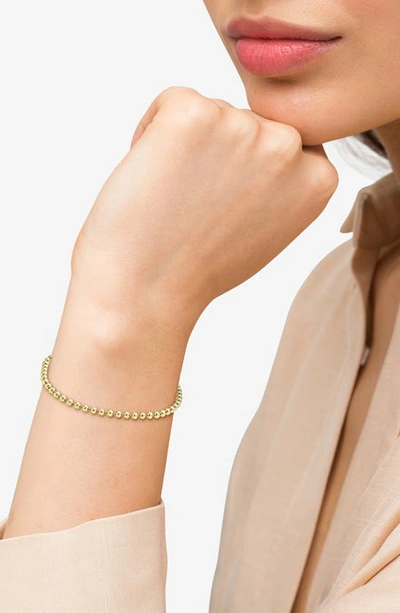 Lagos Signature Caviar Ball Chain Bracelet In Gold
