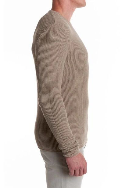 Billy Reid Mini Waffle Crewneck T-shirt In Tan
