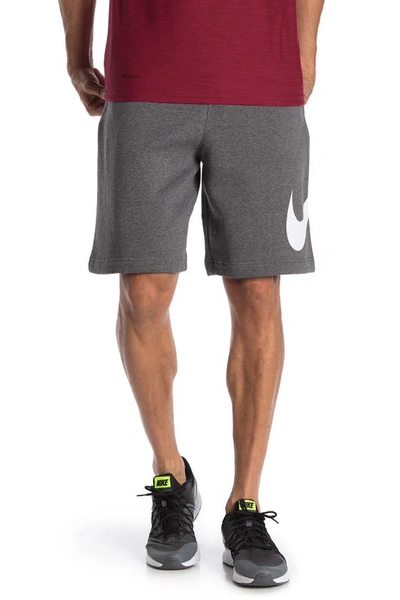 Shop Nike Sportswear Club Shorts In Char H/white