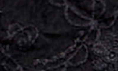Endless Rose Floral Embroidered Puff Sleeve Babydoll Dress In Black