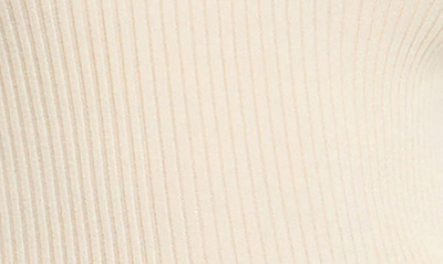 Endless Rose Fitted Rib Hooded Sweater In Cream