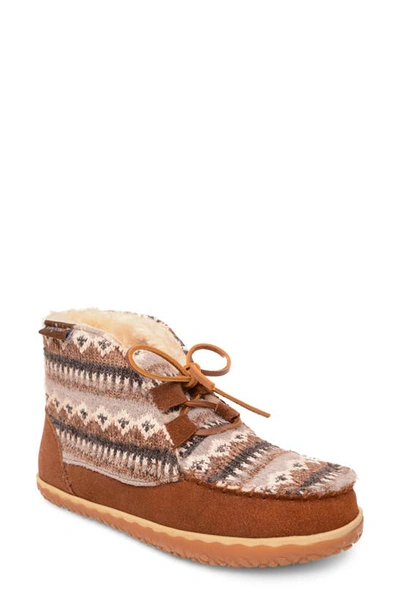 Shop Minnetonka Torrey Faux Fur Lined Slipper Bootie In Whiskey