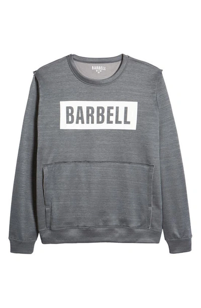 Shop Barbell Apparel Crucial Fleece Crewneck Sweatshirt In Gray