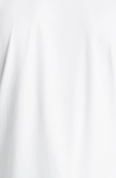 Shop Barbell Apparel Stretch Drop Hem Long Sleeve T-shirt In White
