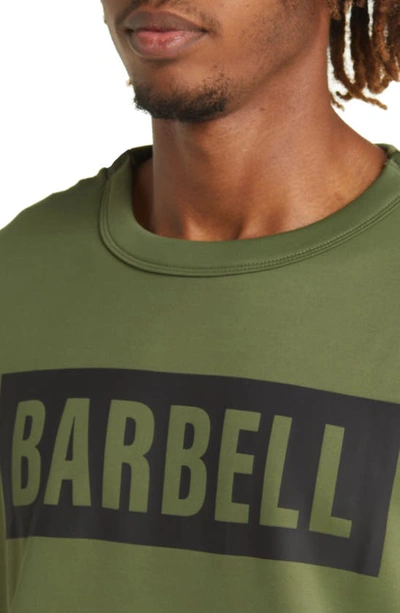 Shop Barbell Apparel Logo Sweatshirt In Olive