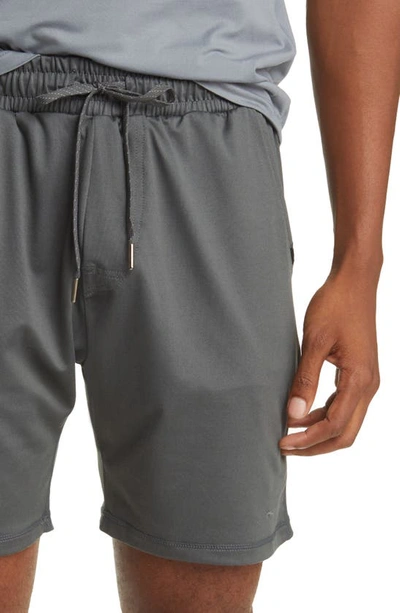 Shop Barbell Apparel Recover Drawstring Shorts In Charcoal