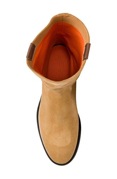Shop Santoni Fleeces Boot In Light Brown-c39