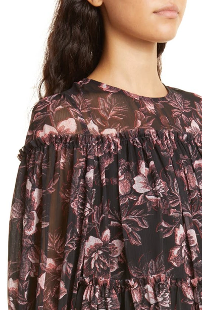 Shop Ted Baker Ballou Tiered Chiffon Blouse In Black