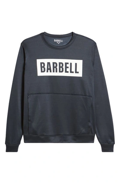 Shop Barbell Apparel Crucial Fleece Crewneck Sweatshirt In Navy