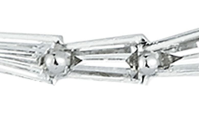 Dana Rebecca Designs Tapered Baguette Curved Diamond Bar Necklace In White Gold