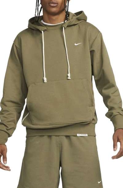 Nike Dri-fit Standard Issue Hoodie Sweatshirt In Medium Olive/ Pale Ivory |  ModeSens