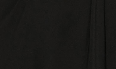 Alex Evenings Illusion Lace Matte Jersey Column Gown In Black