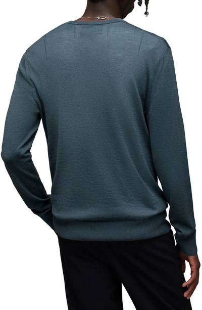 Shop Allsaints Mode Slim Fit Wool Sweater In Shadow Blue