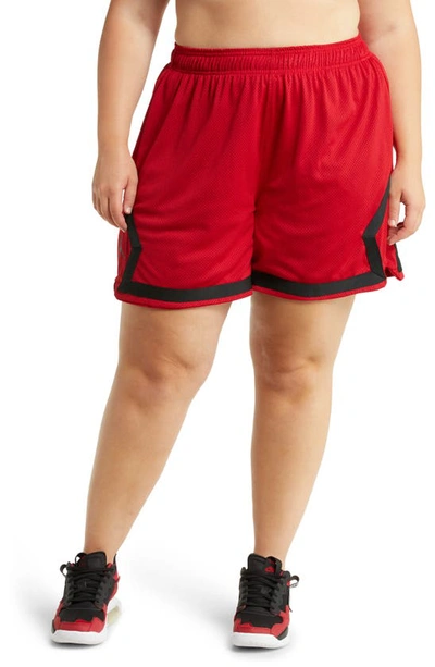 Shop Jordan Heritage Diamond Shorts In Gym Red/ Black