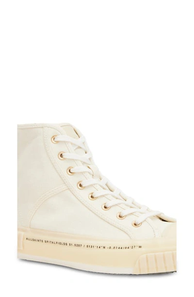 Shop Allsaints Dana Ghost High Top Sneaker In White