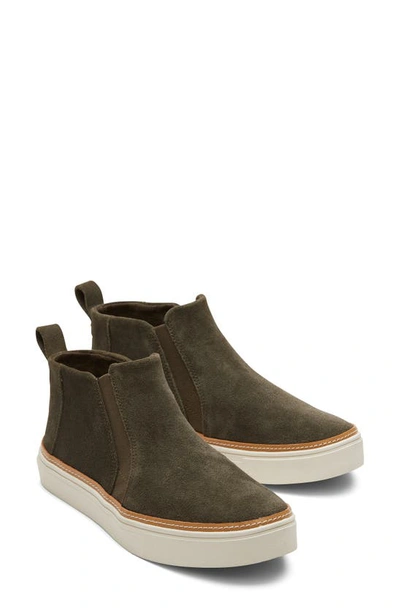 Shop Toms Bryce High Top Slip-on Sneaker In Medium Green