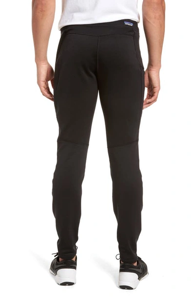 Shop Patagonia Crosstrek Power Stretch® Performance Fleece Pants In Black