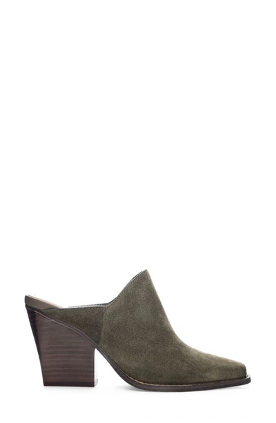 Shop Chinese Laundry Crinkle Block Heel Mule In Olive