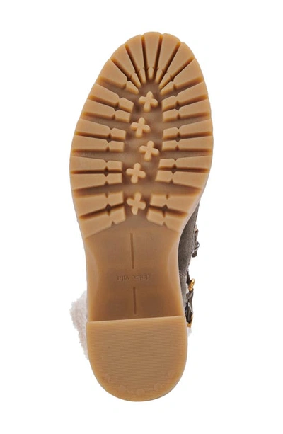 Dolce Vita Women's Celtic Lace-up Platform Boots Women's Shoes In Olive Suede