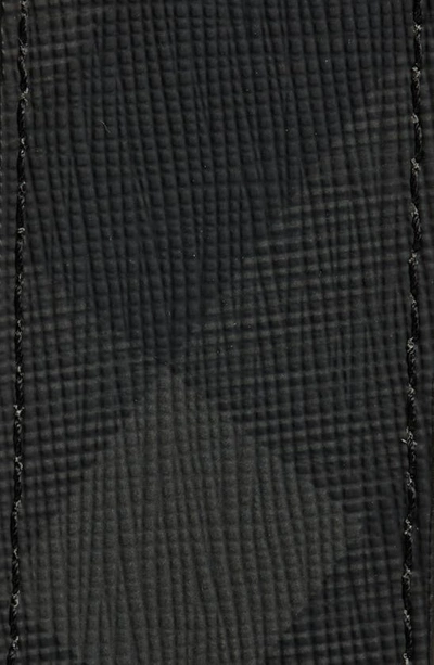 Shop Burberry Louis Reversible Check Belt In Dark Charcoal/ Black