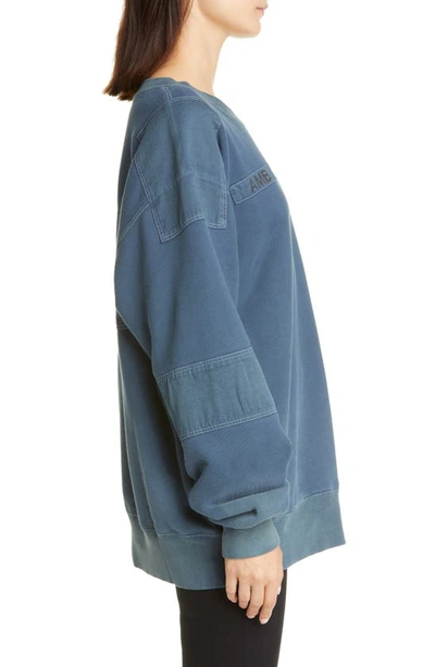 Shop Ambush Bleach Patchwork Sweatshirt In Blue