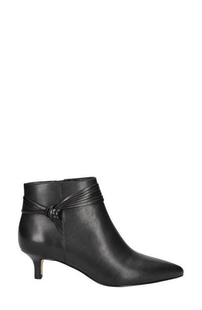 Bella Vita Jani Pointed Toe Bootie In Black Leather
