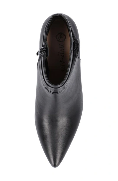 Bella Vita Jani Pointed Toe Bootie In Black Leather