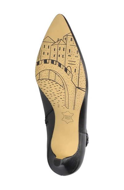 Bella Vita Jani Pointed Toe Bootie In Black Leather