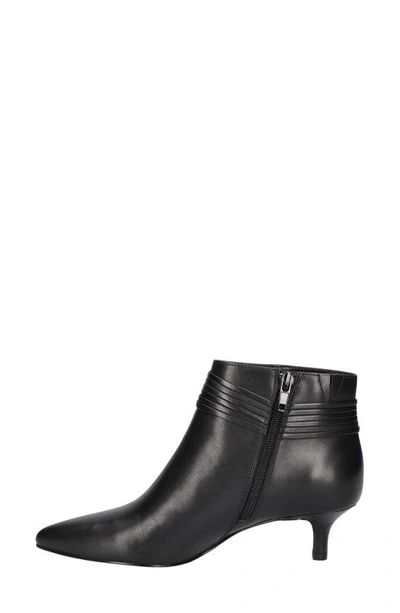 Bella Vita Jani Pointed Toe Bootie In Black Leather