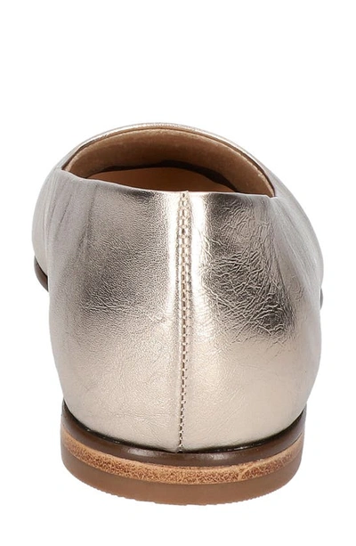 Bella Vita Vivien Womens Leather Dressy Pointed Toe Flats In Champagne Leather