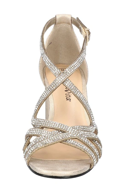 Shop Bella Vita Aliette Sandal In Soft Gold Metallic
