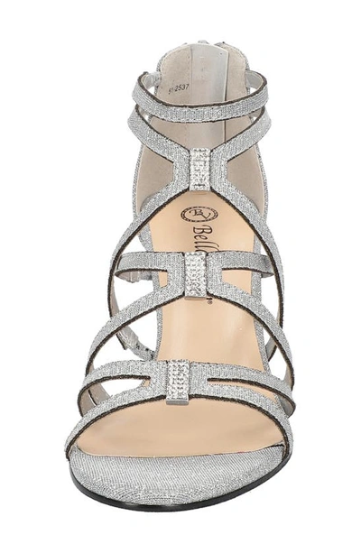 Bella Vita 512537 Womens Glitter Strappy Pumps In Silver Glitter