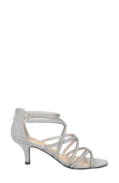 Bella Vita 512537 Womens Glitter Strappy Pumps In Silver Glitter