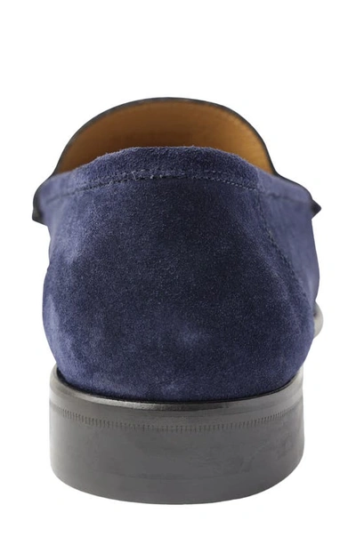 Bruno Magli Men's Trieste Horse-bit Leather Loafers In Navy Suede