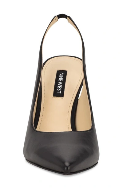 Nine West Feather Womens Suede Pointed Toe Pumps In Black Leather