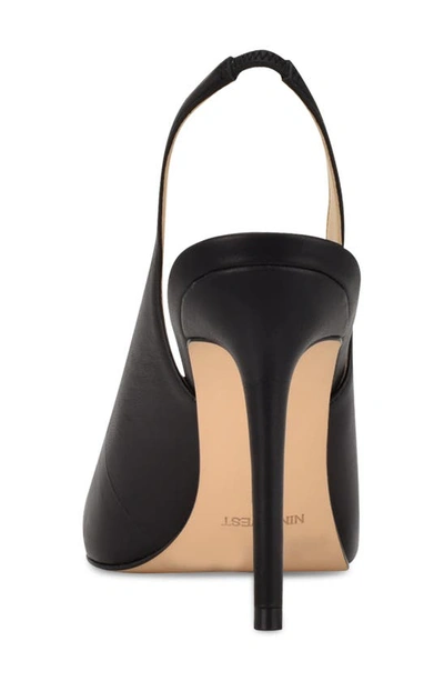 Nine West Feather Womens Suede Pointed Toe Pumps In Black Leather