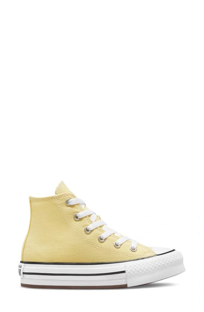 Shop Converse Kids' Chuck Taylor® All Star® Eva Lift High Top Platform Sneaker In Soft Sunshine/ White/ Black