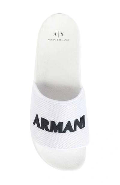 Shop Armani Exchange Icon Logo Slide Sandal In Multi