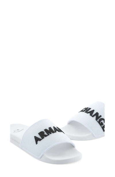 Shop Armani Exchange Icon Logo Slide Sandal In Multi