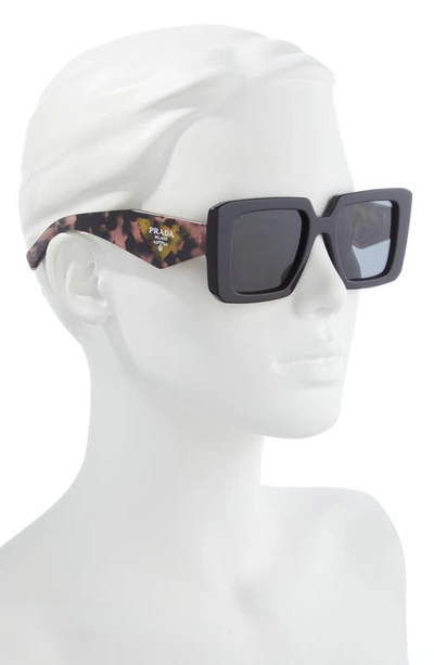 Shop Prada 51mm Square Sunglasses In Black