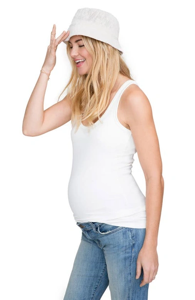 Shop Hatch The Body Maternity Tank Top In Ivory