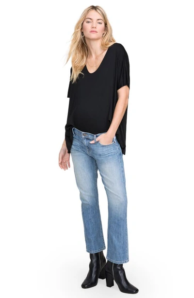 Shop Hatch The Perfect Vee Maternity T-shirt In Black