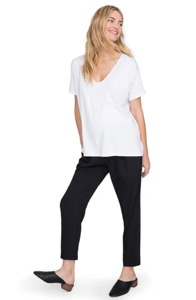 Shop Hatch The Perfect Vee Maternity T-shirt In White