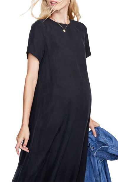 Hatch The James Maternity Midi Dress In Black Knit