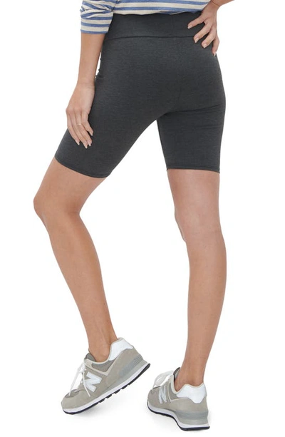 Shop Hatch The Ultimate Over The Bump Maternity Bike Shorts In Charcoal